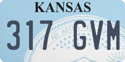 KS license plate 317GVM
