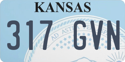 KS license plate 317GVN