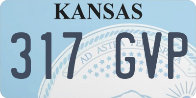 KS license plate 317GVP