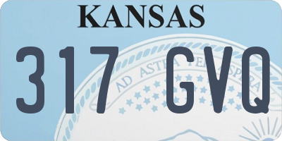 KS license plate 317GVQ