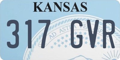 KS license plate 317GVR
