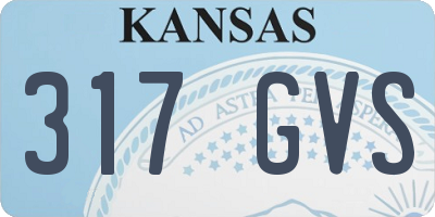 KS license plate 317GVS