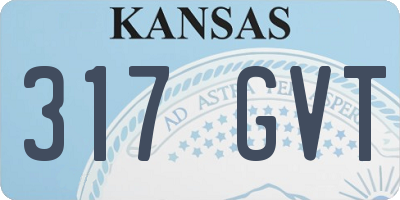 KS license plate 317GVT