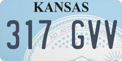 KS license plate 317GVV
