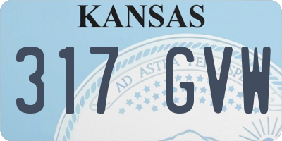 KS license plate 317GVW