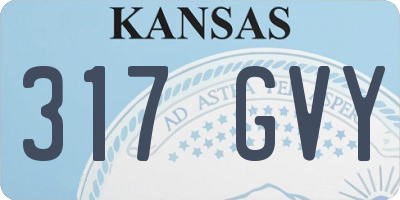 KS license plate 317GVY