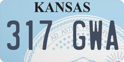 KS license plate 317GWA