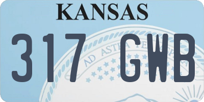KS license plate 317GWB