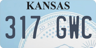 KS license plate 317GWC