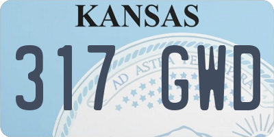 KS license plate 317GWD