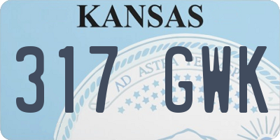 KS license plate 317GWK