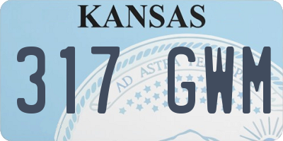 KS license plate 317GWM