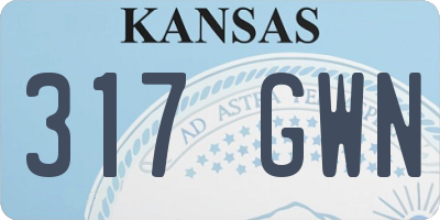KS license plate 317GWN
