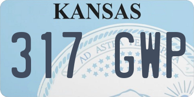 KS license plate 317GWP
