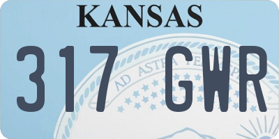 KS license plate 317GWR
