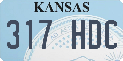 KS license plate 317HDC