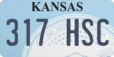 KS license plate 317HSC