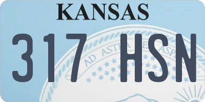KS license plate 317HSN