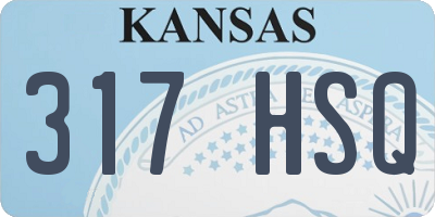 KS license plate 317HSQ