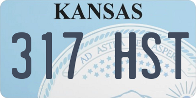 KS license plate 317HST