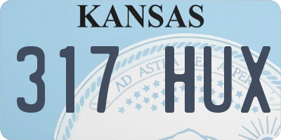 KS license plate 317HUX
