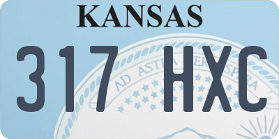 KS license plate 317HXC