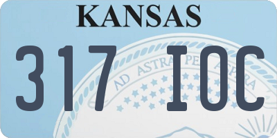 KS license plate 317IOC