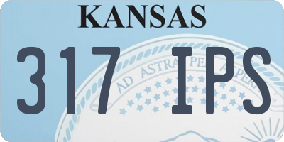 KS license plate 317IPS