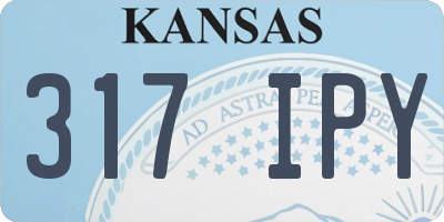 KS license plate 317IPY