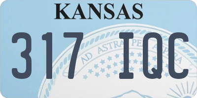 KS license plate 317IQC
