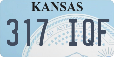 KS license plate 317IQF