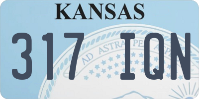 KS license plate 317IQN