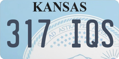 KS license plate 317IQS