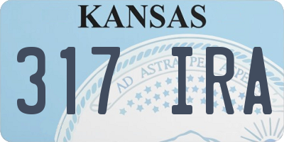 KS license plate 317IRA