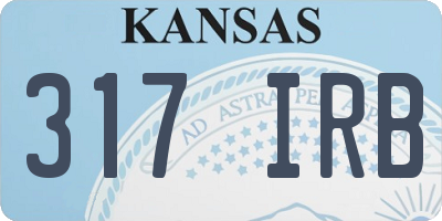 KS license plate 317IRB