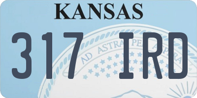 KS license plate 317IRD