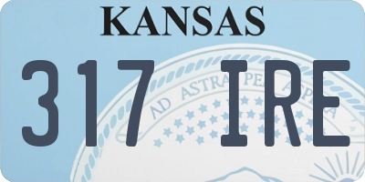 KS license plate 317IRE