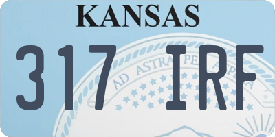 KS license plate 317IRF