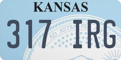 KS license plate 317IRG