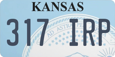 KS license plate 317IRP