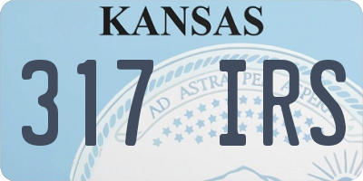 KS license plate 317IRS