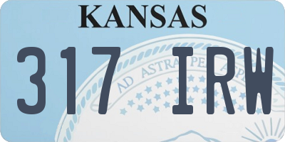 KS license plate 317IRW