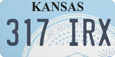 KS license plate 317IRX