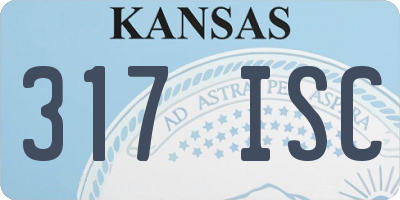 KS license plate 317ISC