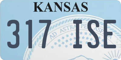 KS license plate 317ISE