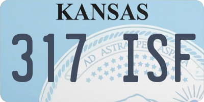 KS license plate 317ISF