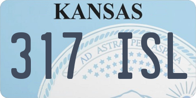 KS license plate 317ISL