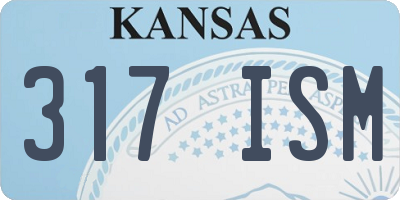 KS license plate 317ISM