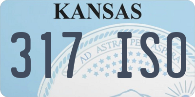 KS license plate 317ISO