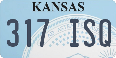 KS license plate 317ISQ